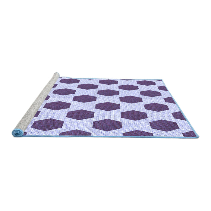 Sideview of Machine Washable Transitional Bright Grape Purple Rug, wshpat1051blu