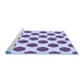 Sideview of Machine Washable Transitional Bright Grape Purple Rug, wshpat1051blu