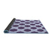 Thickness of Patterned Bright Grape Purple Rug, pat1051blu