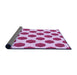 Thickness of Patterned Blossom Pink Rug, pat1051pur