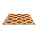 Sideview of Machine Washable Transitional Scarlet Red Rug, wshpat1051yw