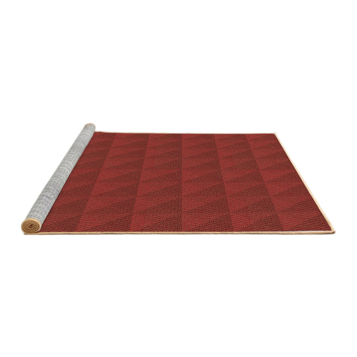 Sideview of Machine Washable Transitional Red Rug, wshpat1052brn