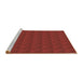 Sideview of Machine Washable Transitional Red Rug, wshpat1052brn