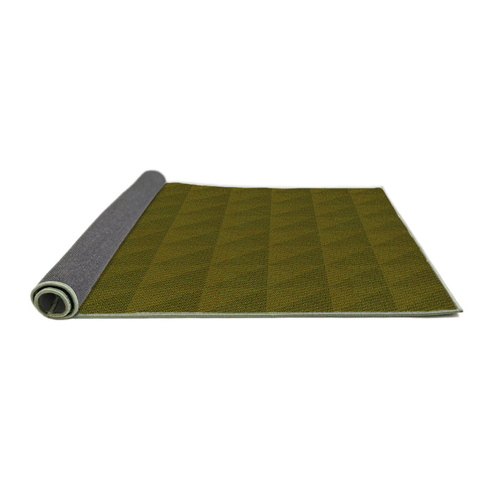 Thickness of Patterned Olive Green Rug, pat1052grn