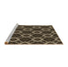 Sideview of Machine Washable Transitional Brown Rug, wshpat1053brn