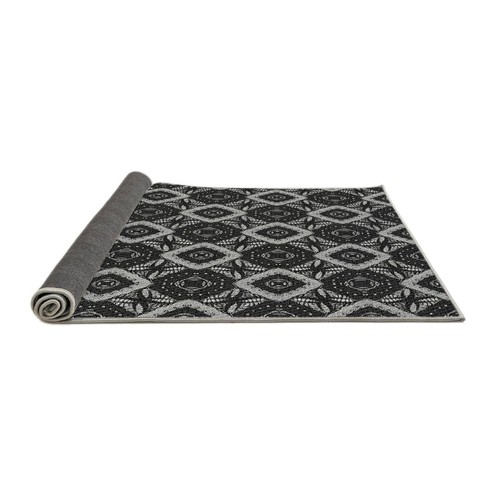 Thickness of Patterned Midnight Gray Rug, pat1053gry