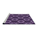 Sideview of Machine Washable Transitional Lilac Purple Rug, wshpat1053pur