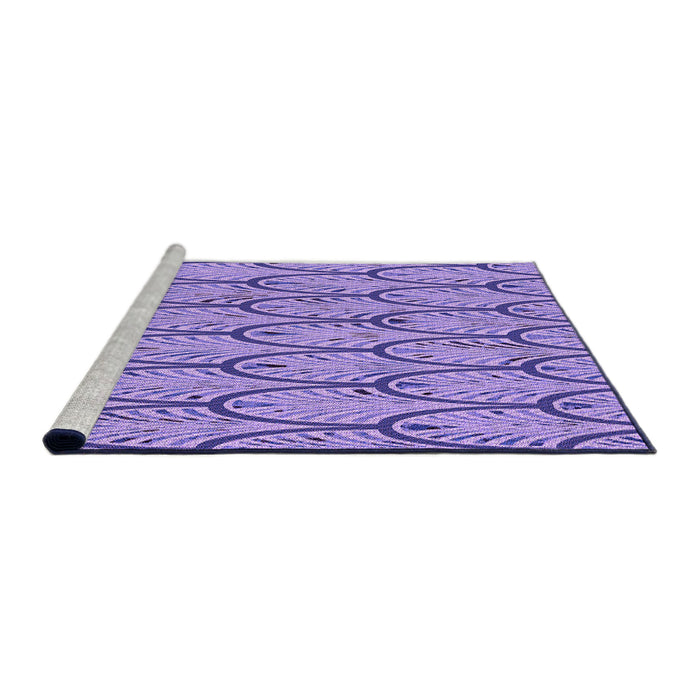 Sideview of Machine Washable Transitional Mauve Purple Rug, wshpat1054pur