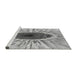 Sideview of Machine Washable Transitional Platinum Silver Gray Rug, wshpat1055gry