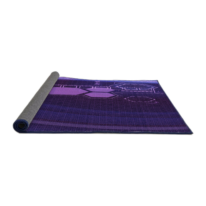 Thickness of Patterned Purple Rug, pat1056pur
