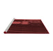 Sideview of Machine Washable Transitional Red Rug, wshpat1056rd