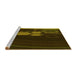 Sideview of Machine Washable Transitional Dark Yellow Green Rug, wshpat1056yw