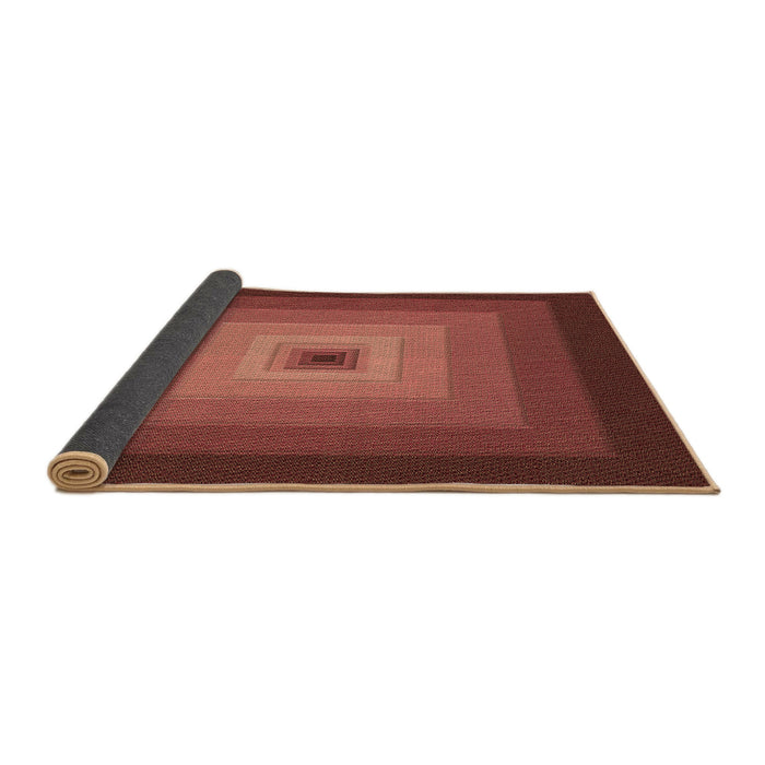 Thickness of Patterned Orange Rug, pat1057brn