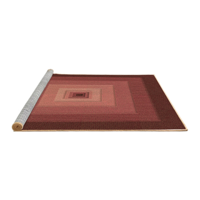 Sideview of Machine Washable Transitional Orange Rug, wshpat1057brn