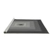 Sideview of Machine Washable Transitional Gunmetal Gray Rug, wshpat1057gry