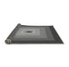 Thickness of Patterned Gunmetal Gray Rug, pat1057gry