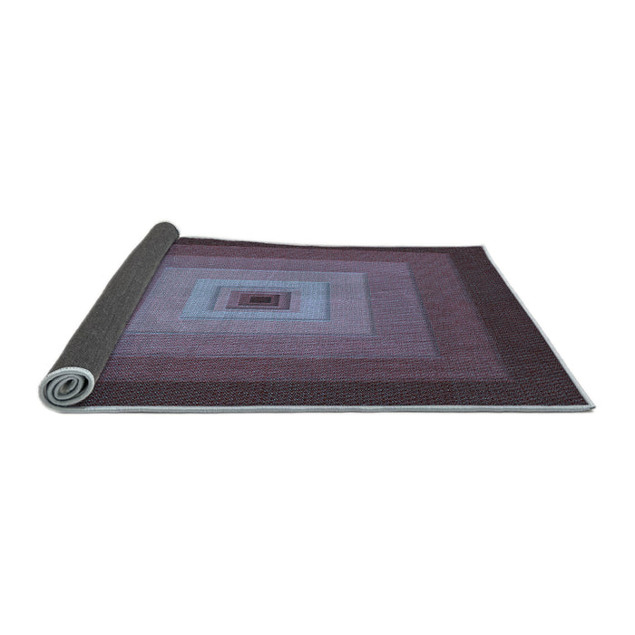 Thickness of Patterned Plum Purple Rug, pat1057lblu