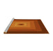 Sideview of Machine Washable Transitional Orange Red Orange Rug, wshpat1057yw