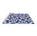 Sideview of Machine Washable Transitional Dark Slate Blue Rug, wshpat1058blu