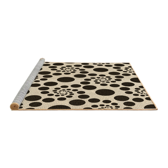 Sideview of Machine Washable Transitional Golden Blonde Gold Rug, wshpat1058brn