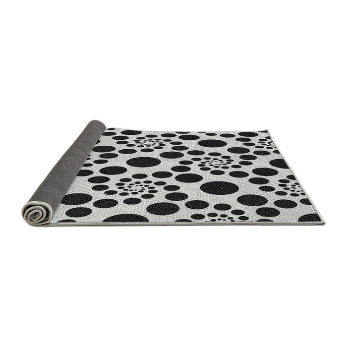Thickness of Patterned Black Rug, pat1058gry