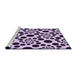 Sideview of Machine Washable Transitional Blossom Pink Rug, wshpat1058pur