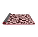 Thickness of Patterned Deep Rose Pink Rug, pat1058rd