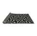 Thickness of Patterned Black Rug, pat1059gry