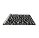 Sideview of Machine Washable Transitional Black Rug, wshpat1059gry