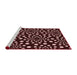 Sideview of Machine Washable Transitional Chocolate Brown Rug, wshpat1059rd