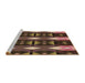 Sideview of Machine Washable Transitional Bakers Brown Rug, wshpat106brn