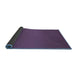 Thickness of Patterned Plum Purple Rug, pat1060blu