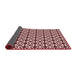 Thickness of Patterned Deep Rose Pink Rug, pat1061rd