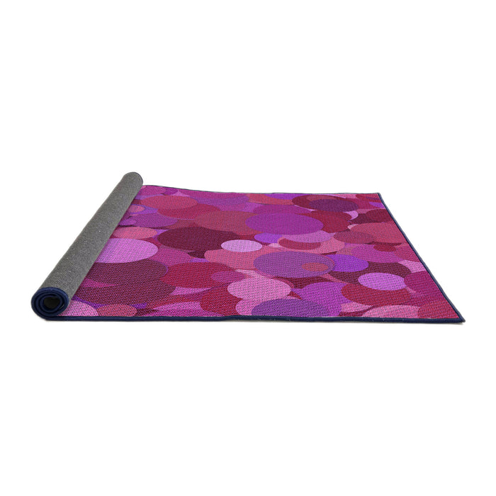 Thickness of Patterned Neon Pink Rug, pat1062pur