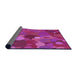 Thickness of Patterned Neon Pink Rug, pat1062pur