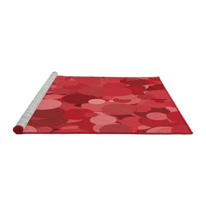 Sideview of Machine Washable Transitional Red Rug, wshpat1062rd