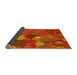 Thickness of Patterned Orange Red Orange Rug, pat1062yw