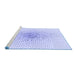 Sideview of Machine Washable Transitional Lavender Blue Rug, wshpat1063blu