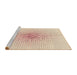 Sideview of Machine Washable Transitional Peach Beige Rug, wshpat1063brn