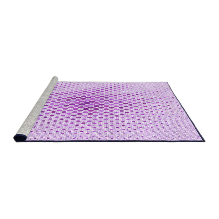Sideview of Machine Washable Transitional Purple Rug, wshpat1063pur