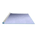 Sideview of Machine Washable Transitional Lavender Blue Rug, wshpat1064blu