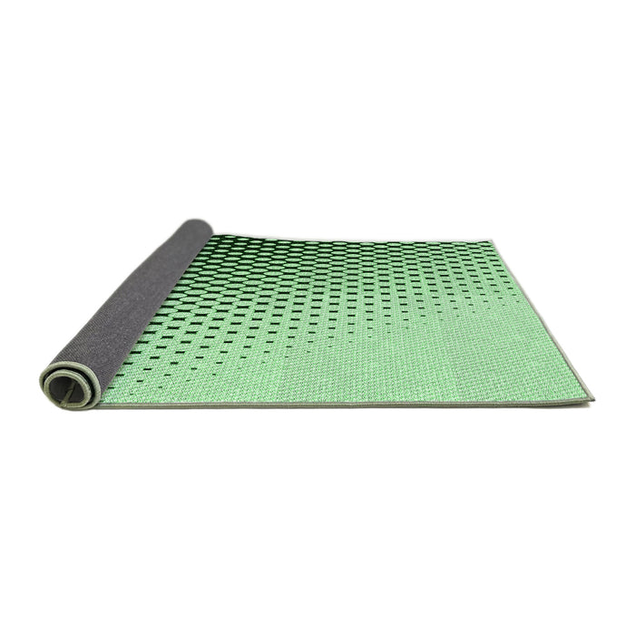 Thickness of Patterned Mint Green Rug, pat1064grn