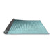 Thickness of Patterned Electric Blue Rug, pat1064lblu