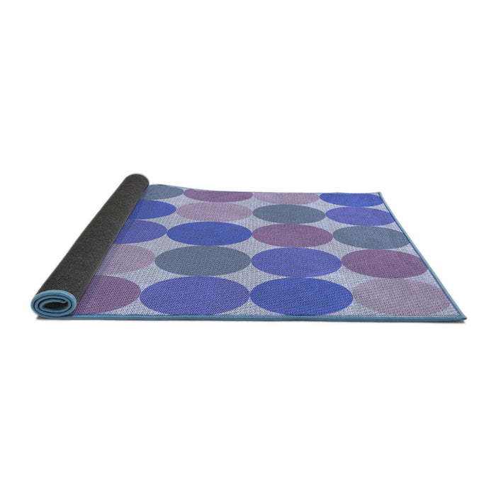 Thickness of Patterned Blue Rug, pat1065blu