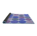 Thickness of Patterned Blue Rug, pat1065blu