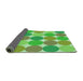 Thickness of Patterned Emerald Green Rug, pat1065grn