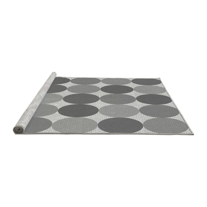 Sideview of Machine Washable Transitional Cloud Gray Rug, wshpat1065gry