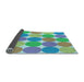 Thickness of Patterned Green Rug, pat1065lblu