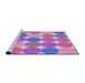 Sideview of Machine Washable Transitional Bright Lilac Purple Rug, wshpat1065pur