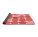 Thickness of Patterned Light Coral Pink Rug, pat1065rd